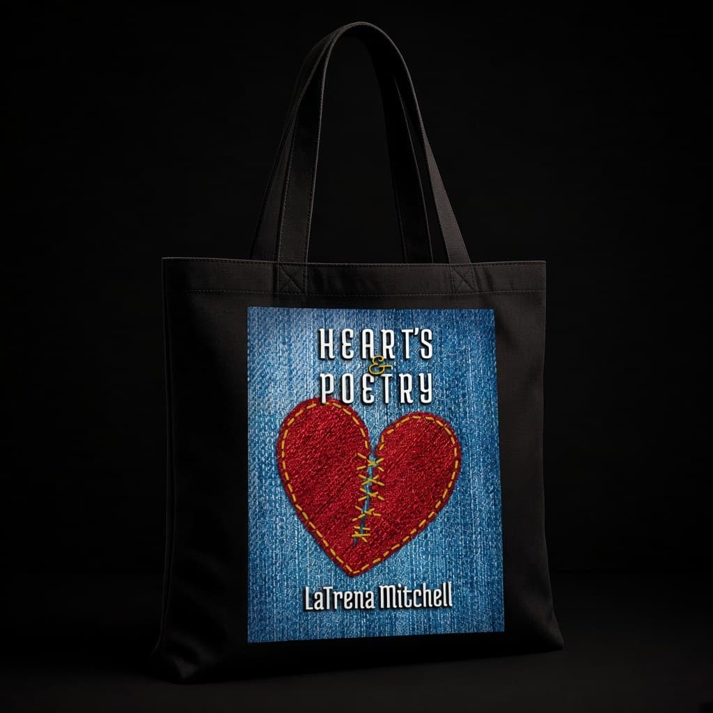 Heart’s & Poetry tote