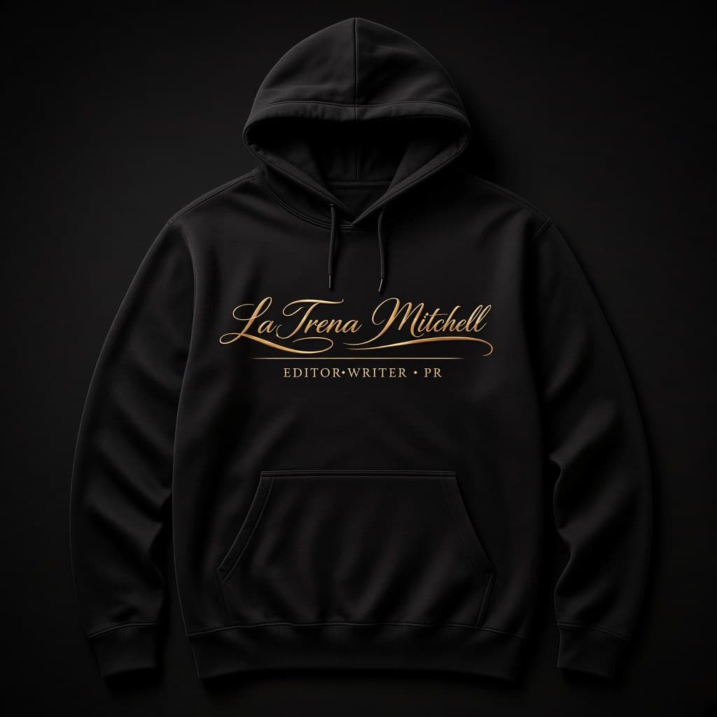 La Trena Mitchell gold lockup hoodie